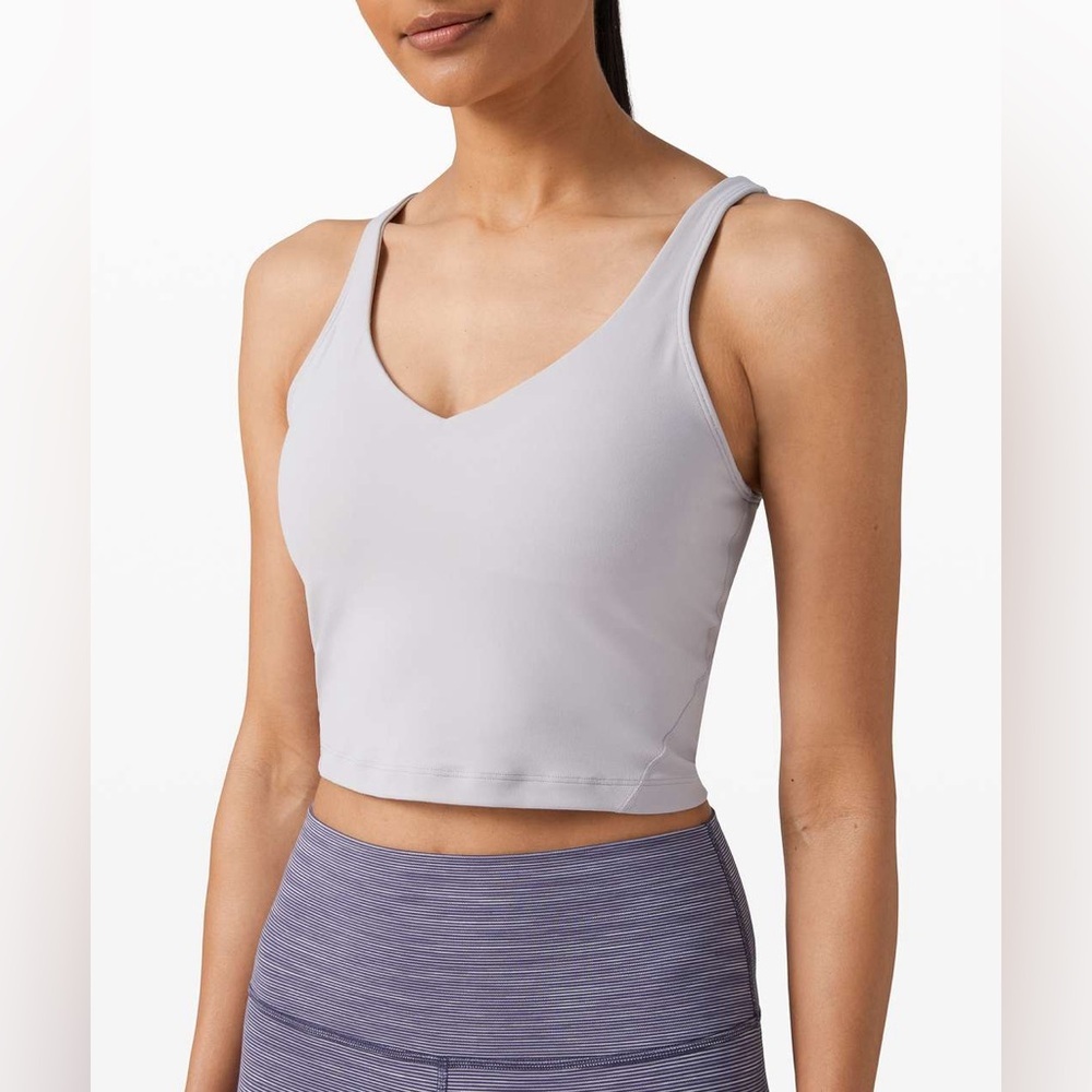 Lululemon Align Tank Workout top Built in bra Iced Iris Lavender Purple sz 4